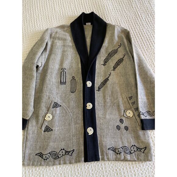 Venus Imports Oversized Cotton Feather Cardigan  Sz S**see sizing note‎ - Picture 3 of 13